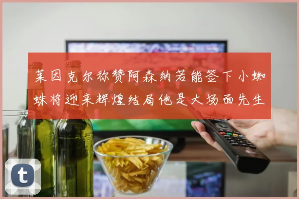 莱因克尔称赞阿森纳若能签下小蜘蛛将迎来辉煌结局他是大场面先生的最佳人选